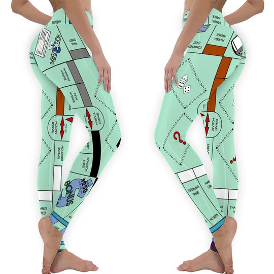 Discover Deluxe Monopoly Game Board Leggings