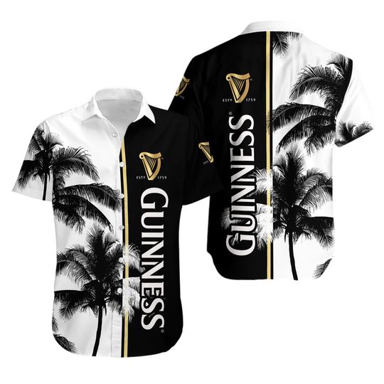 Discover Guinness Aloha Shirt - Black Tropical Hawaiian Style, Beer Lover Shirt