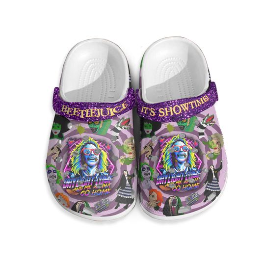 Discover Halloween Horror Movie Clogs Shoes, Beetle Juice Scary Character Clogs