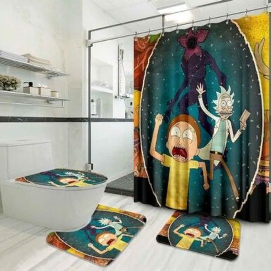 Discover Rick and Rickandmorty Shower Curtain Set, Bathroom Set