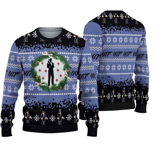 Discover 007 James Bond Ugly Christmas Sweater