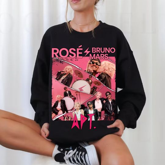 Discover Rose Bruno Mars APT Graphic Sweatshirt, Rose Rosie Album Merch