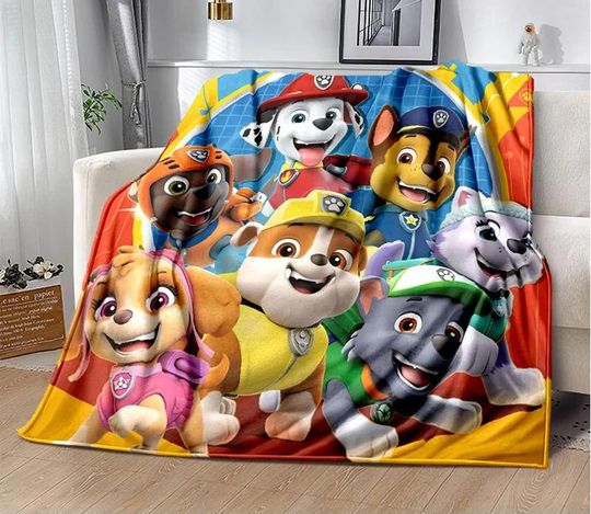 Discover Paw Patrol blanket, dog gift blanket