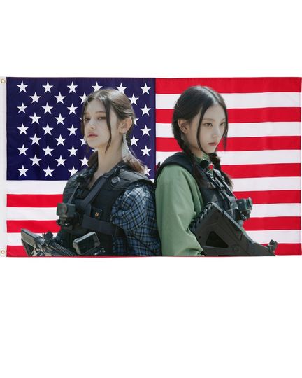 Discover Danielle Marsh and Haerin Kang NewJeans USA Flag Bunnie KPOP American Flag
