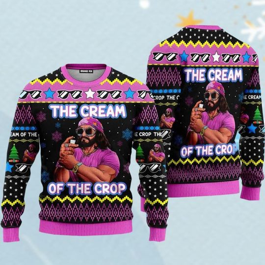 Discover The Cream Of The Crop Ugly Sweater, Macho Man Randy Savage Sweater