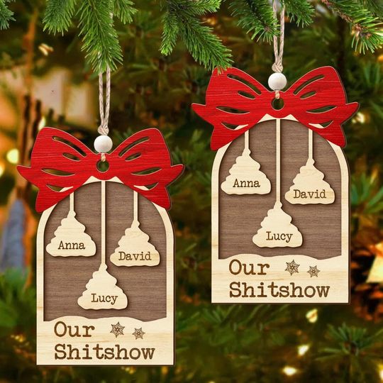Discover Personalized Christmas Family Ornament, Funny Welcome To Our Sh*t Show Ornament