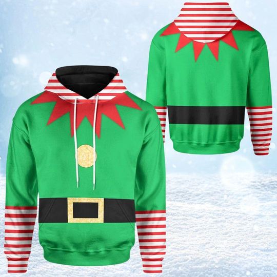 Discover Elf Cosplay Christmas Hoodie, Xmas Movie Shirt, Elf Buddy Costume, Christmas Movie Hoodie, Funny Winter Pullover, Holiday Gift