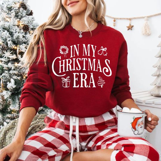 Discover In My Christmas Era Sweatshirt, Womens Christmas Shirt, Merry Swiftmas Sweatshirt