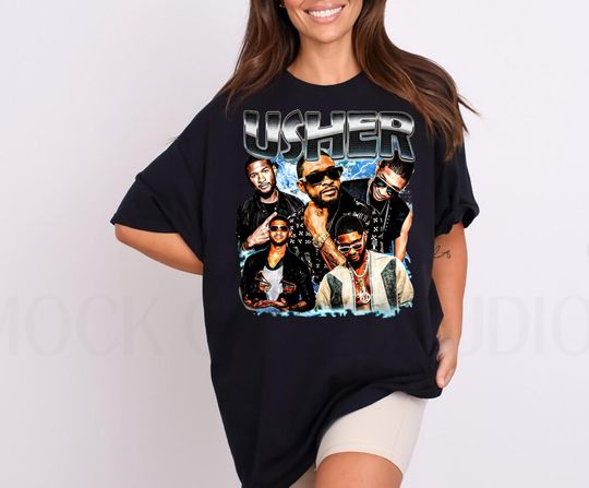 Discover Usher Past Present Future 2024 World Tour Concert Tee - Usher Fan Design
