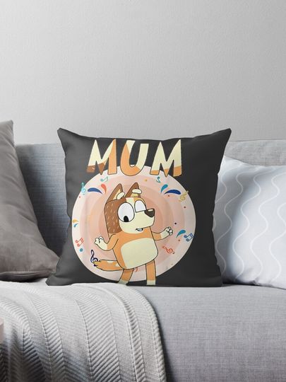Discover Dad Cartoon,Mom, Family,child singer Pillow