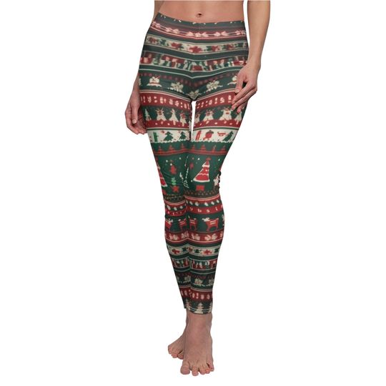 Discover Ugly Christmas Sweater Holiday Womens Leggings