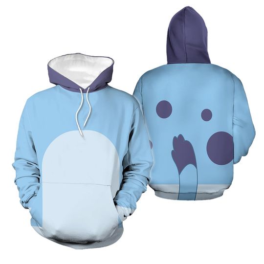 Discover Blue Dog 3D Hoodie for Family Halloween Fun - Custom Design