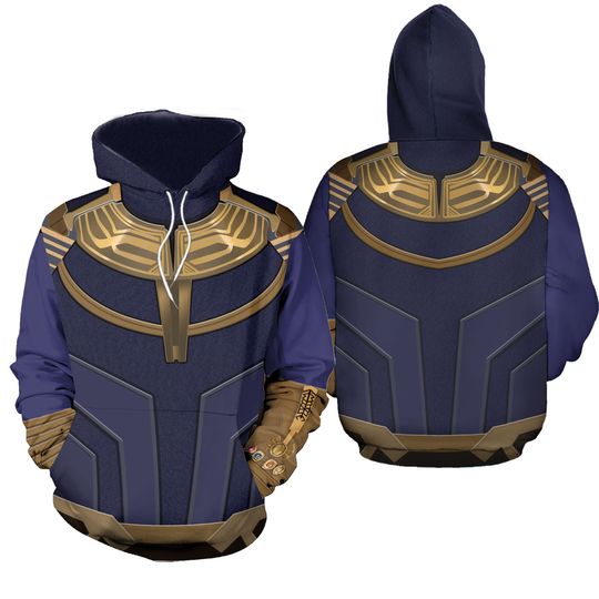 Discover Super Hero Thanos Creative Fashion Hoodie 3D Printed Halloween Cosplay Costume