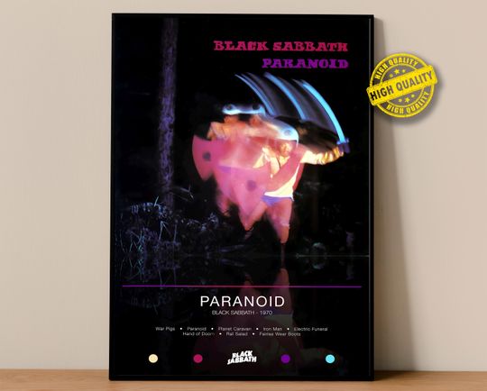 Discover Black Sabbath Paranoid Album Poster