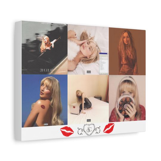 Discover Sabrina Carpenter Album Covers Matte Canvas Frame Print, Music Decor, Gift for Her, Birthday Christmas Gift