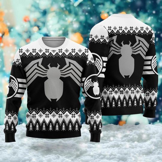 Discover Black Superhero 3D All Over Printed T-shirt, Famous US Movie Ugly Christmas Sweater