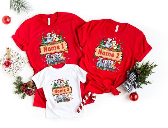 Discover Personalized BlueyDad Family Shirts, BlueyDad Christmas Family Shirt