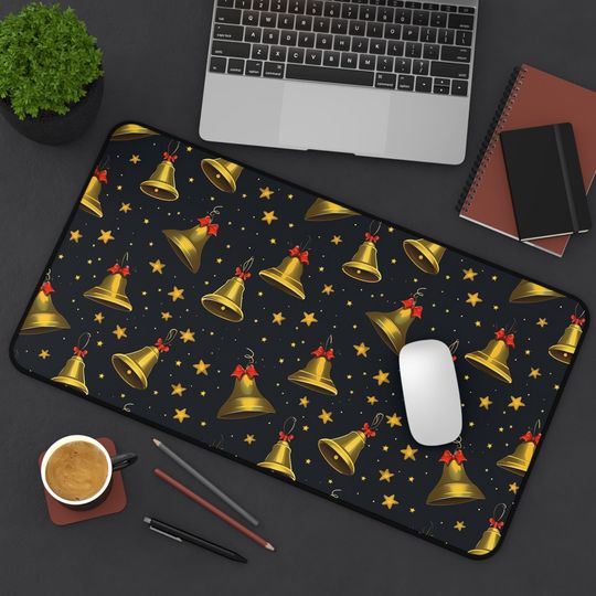 Discover Holiday Christmas Bells Desk Mat