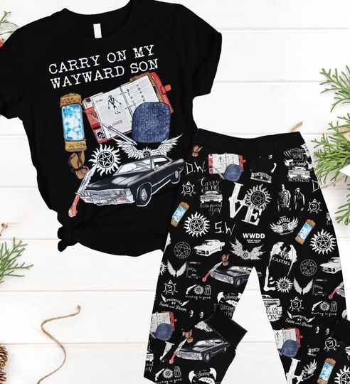 Discover Supernatural Pajamas Set, Supernatural Sitcom Shirt, Winchester Brothers Shirt