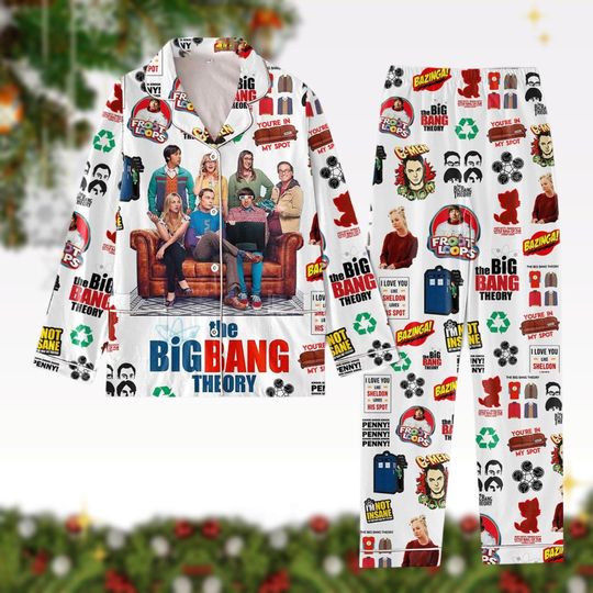 Discover The Big Bang Theory Pajamas, Bazinga Sheldon Xmas Polyester Pajamas Set