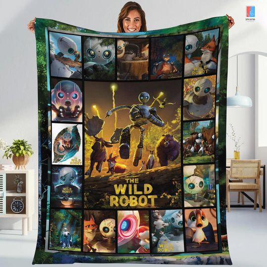 Discover The Wild Robot Fleece Blanket, Wild Robot Brightbill Blanket, Birthday Boy Blanket