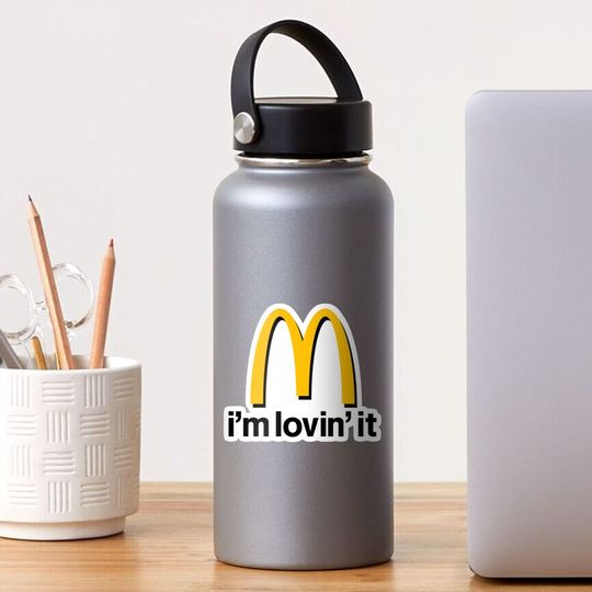 Discover Im lovin it Sticker, MAGADonald's trump 2024 Sticker