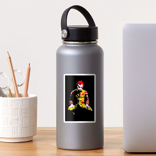 Discover Fast Food Clown Killer Sticker