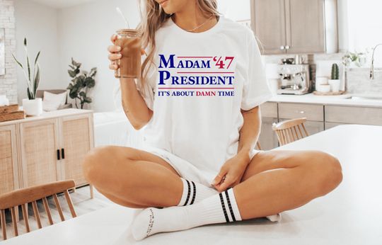 Discover Kamala Harris Shirt Madam President 2024 Election Shirt First Female President