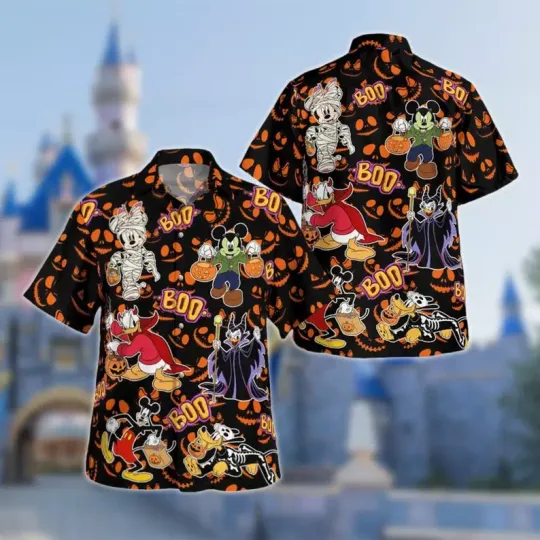 Discover Hawaii Shirt Halloween Party, Mouse And Friend Cosplay Hawaiian Shirt
