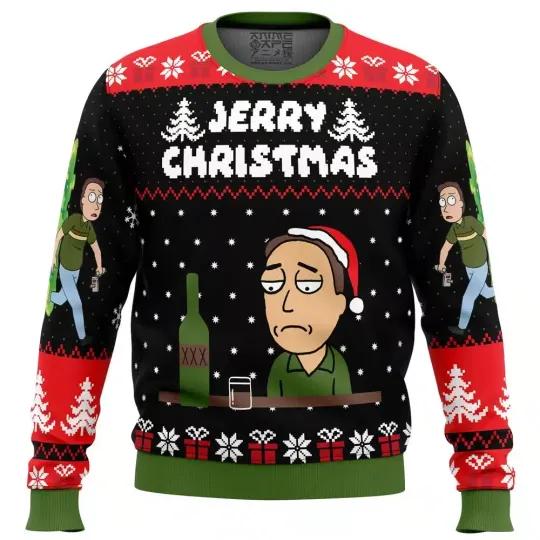 Discover Jerry Christmas Rick and Rickandmorty Ugly Christmas Sweater