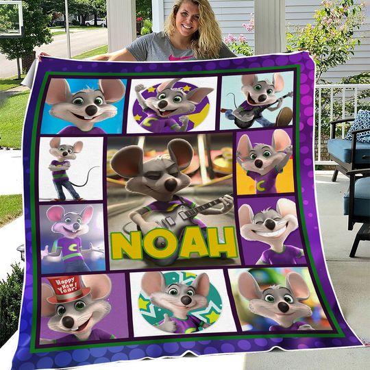 Discover Personalized Chuck E Cheese Blanket, Chuck E Cheese Fleece Blanket