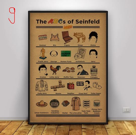 Discover Seinfeld TV Series Poster Kraft Print for Home Decor