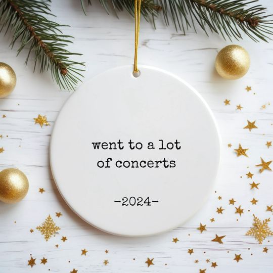 Discover Went To A Lot Of Concerts Ceramic Ornament, Personalized Concert Lover Gift
