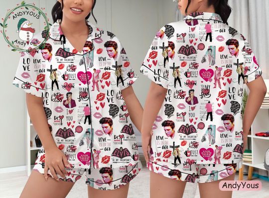 Discover Elvis Presley Women's Pajamas Short Set, Elvis Presley Loungewear for Sleeping