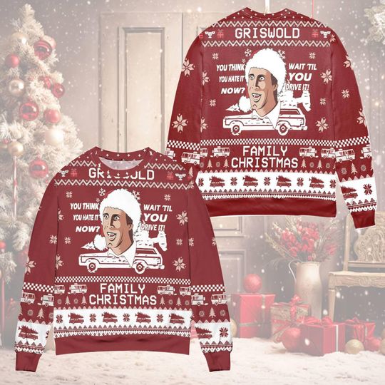 Discover Griswold Family National Lampoons Christmas Vacation Ugly Sweatshirt, Clark Griswold