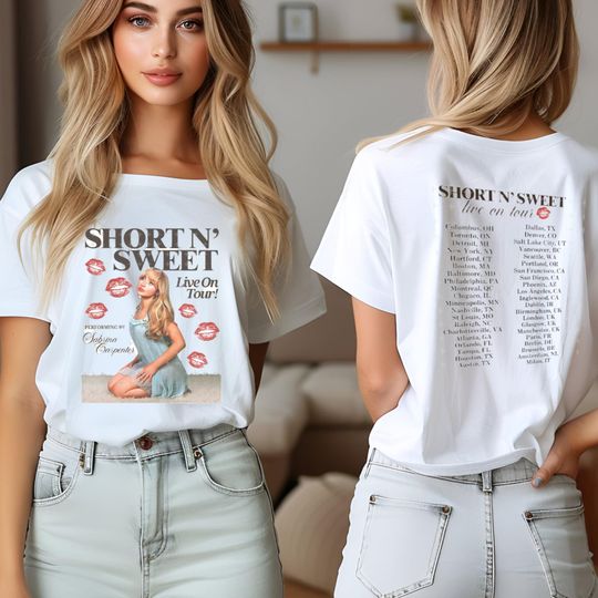 Discover Sabrina Short N' Sweet Tour Shirt
