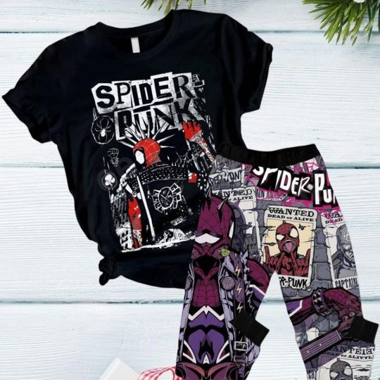 Discover Spider Punk Pajamas Set, Superhero Christmas Pajamas