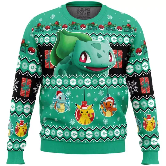 Discover Bulbasaur I Choose You PKM Ugly Christmas Sweater