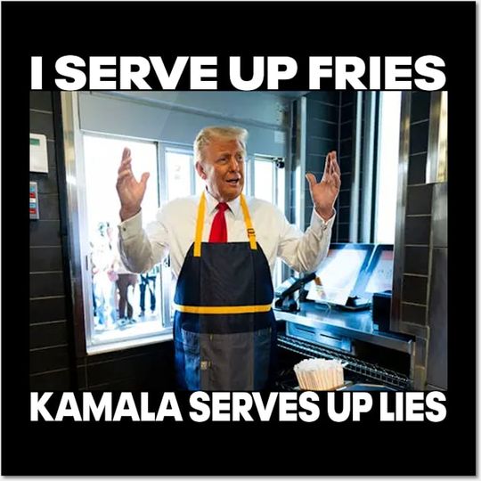 Discover I Serve Up Fries Kamala Serves Up Lies Funny Trump - Magadonalds - Posters