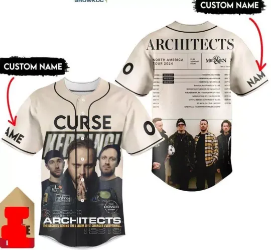 Discover Architects North America Tour 2024 Personalized Baseball Jersey -jersey new