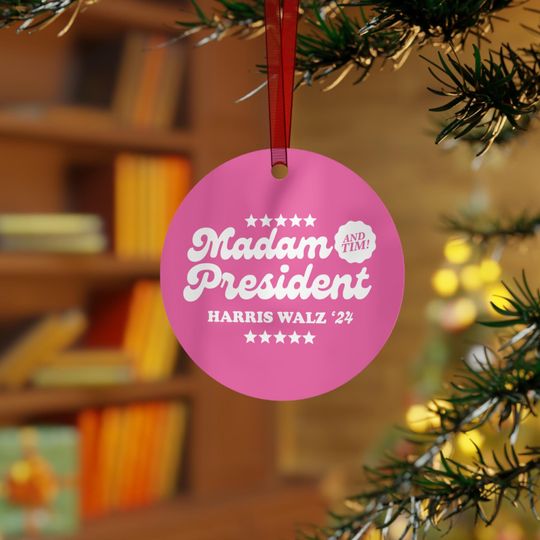 Discover Madam president ornament | Kamala Harris christmas ornament | Harris walz