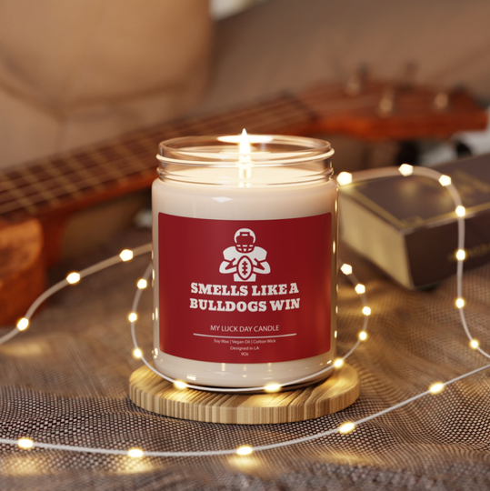 Discover Smells Like A Bulldogs Win Candle, Sports Candle, Georgia Lucky Game Day Candle