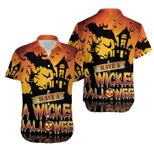 Discover Wicked Halloween Hawaiian Shirt, Perfect for Halloween Gift