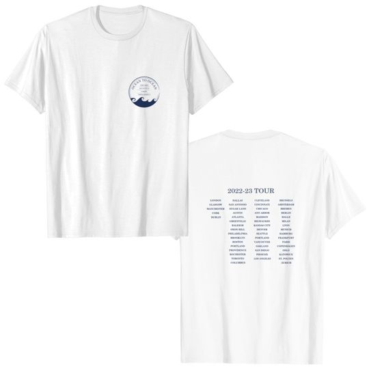 Discover Ocean to Ocean 2022 Europe North America Tour T-shirt