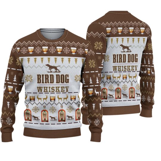 Discover Bird Dog Whiskey Ugly Christmas Sweater