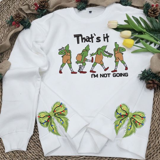 Discover Embroidered Grin Bow Sweatshirt, Coquette Grin Side Bow Sweatshirt