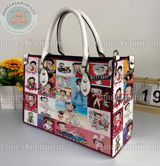 Discover Betty Boop Christmas  Leather Handbag, Betty Boop Woman Handbag, Shoulder Bag