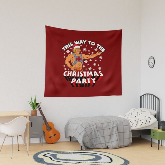 Discover He Man This Way To The Christmas Party Tapestry