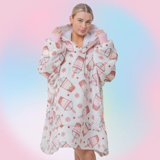 Discover Bubble Tea Blanket Hoodies, Gifts For Her