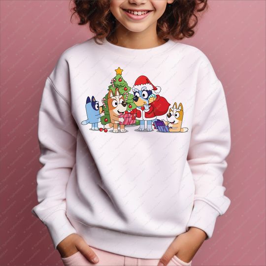 Discover Blue Dog Cartoon Christmas Sweater